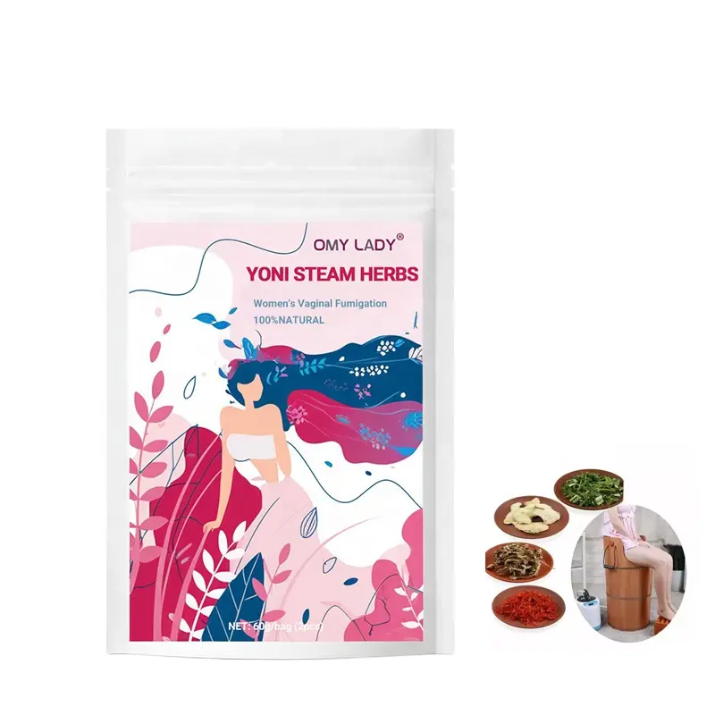 Uap Yoni Label pribadi gratis 15 jenis herbal organik campuran pembersih vagina herbal uap