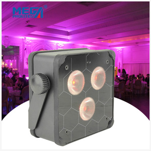 3x18W RGBWA + UV Mini Flat Wireless DMX Batería recargable LED Wedding Stage Par Up light con control remoto y aplicación - Product Image 1