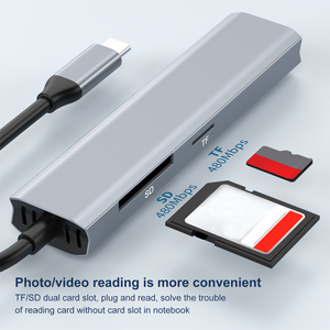 新设计7合1 USB3.0 SD TF DP集线器7端口迷你转换器笔记本电脑坞站USB C集线器 - Product Image 4
