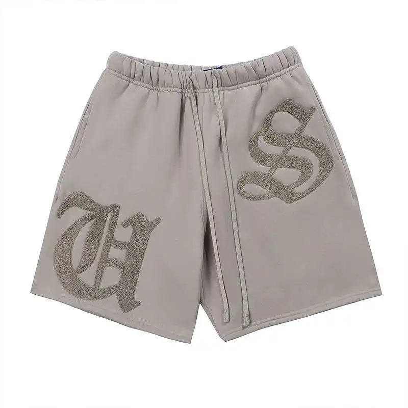 Calça curtas confortáveis masculinas personalizadas 100% algodão Francês Terry Jogger short de verão para homens