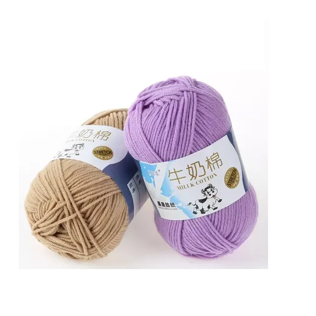 Customization 91 Colour 5 Strand 65g Acrylic Soft Worsted Knitting Milk Cotton Yarn Crochet For Baby