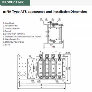 ats sts控制器160a 180a 200a 225a 250amp 3相手动或自动转换开关3 p 4p on off转换开关 - Product Image 5