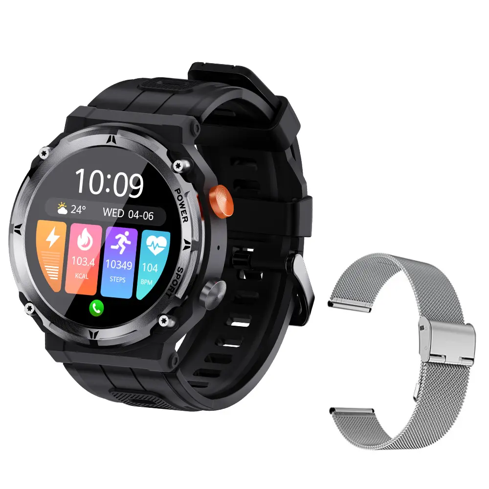 2024 C21 Pro 410mah Big Battery outdoor sport smart watches BT calling smartwatch for 1 ATM waterproof smart watch for men
