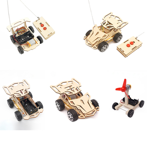 Pädagogische Kinder Scinence Learning Kit Montage Holz Auto Laser geschnittenes Holz spielzeug STEM Kit für Kinder