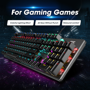 AOC-Teclado mecánico para videojuegos RGB, teclado luminoso colorido con programación de Macro de Metal mecánico Real - Product Image 2