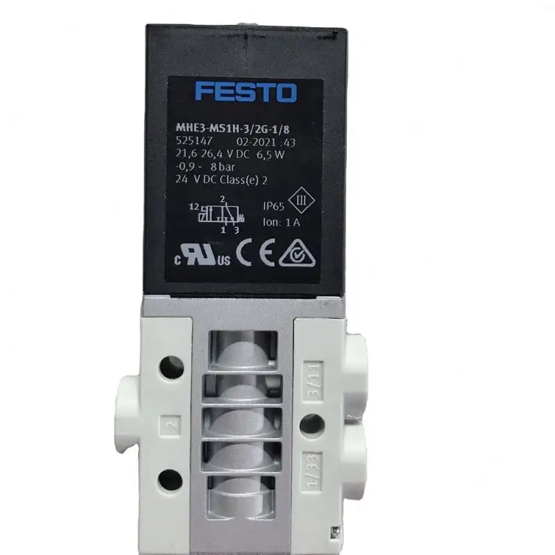 Alemania-Festo Componentes neumáticos originales 170254/3GS-QS-8 Válvula solenoide