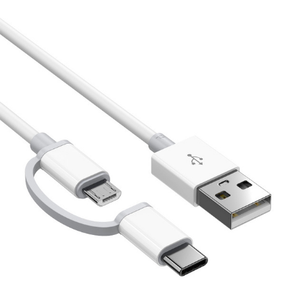 OEM 2A快速充电数据传输USB2.0 2合1微型USB到C型充电和同步电缆 - Product Image 1