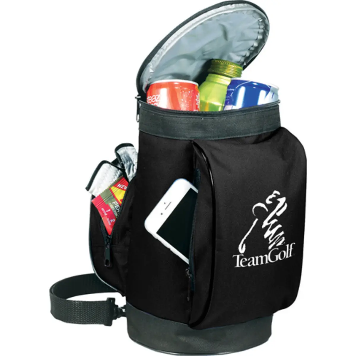 Anpassbares Logo Gedruckter 6-Dosen-Golfkühler Isolierter Lunch beutel Kühler Isoliertes Mittagessen Thermal Cool Food Delivery Bag