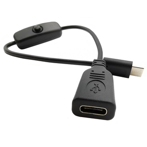 USB Type C สายเคเบิล USB Type C ตัวผู้เป็นตัวเมียพร้อมด้วยสวิตช์เปิด/ปิดสาย USB C แบบขยายขนาด0.3ม. - Product Image 4