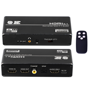 HDMI 2.1音频提取器4K 120Hz 8K 60hz高清电视转换器，带7.1ch SPDIF同轴光学Toslink音频分离器适配器 - Product Image 1