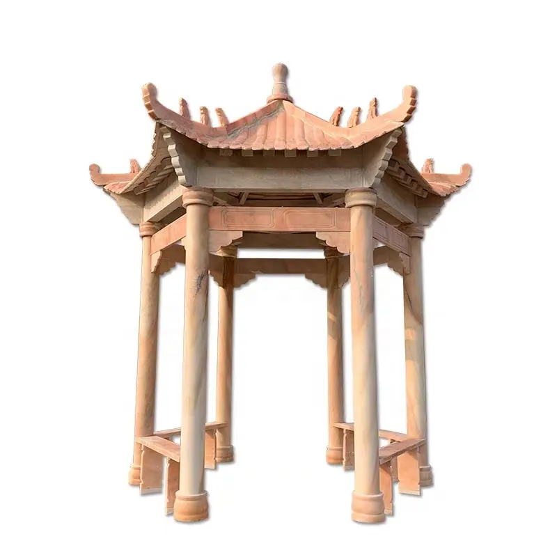 Cina fornitore personalizzato all'aperto moderno gazebo vendita calda all'aperto grandi gazebo in marmo gazebo in marmo decorazioni di nozze con colonna