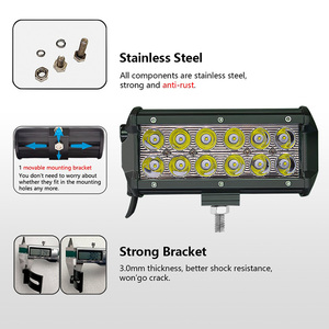บาร์ไฟ LED แต่งรถบรรทุกออฟโร้ดขนาด7นิ้ว12V,บาร์ไฟตัดหมอกไฟ LED 36W สำหรับขับรถบรรทุกออฟโรดรถปิคอัพรถ ATV UTV - Product Image 4