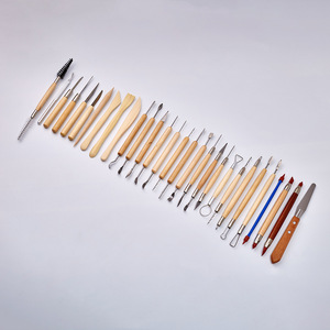 Xin Bowen Pottery Tool Set 30 PCS Luxury <strong>Clay</strong> Carving Handmade <strong>Mixed</strong> Type DIY Sculpting Tools Kit - Product Image 2