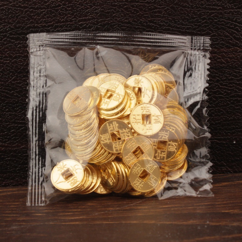 Pièces de monnaie en plastique colorées, 100 par paquet