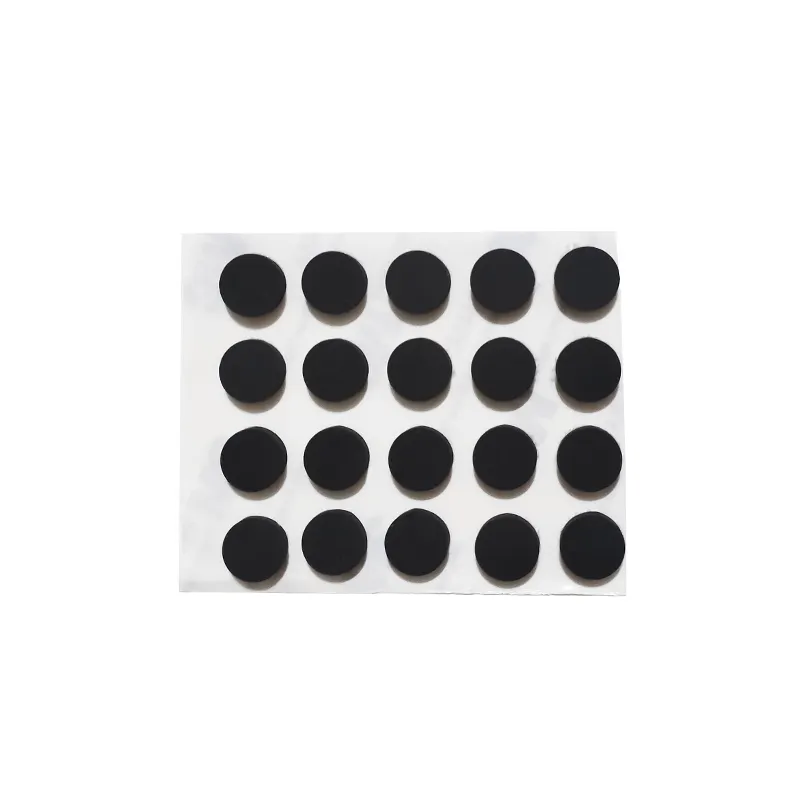 Almofada de pés amortecedor cinza preto, 20x2.5mm, antiderrapante, arruela de silicone, almofadas de borracha