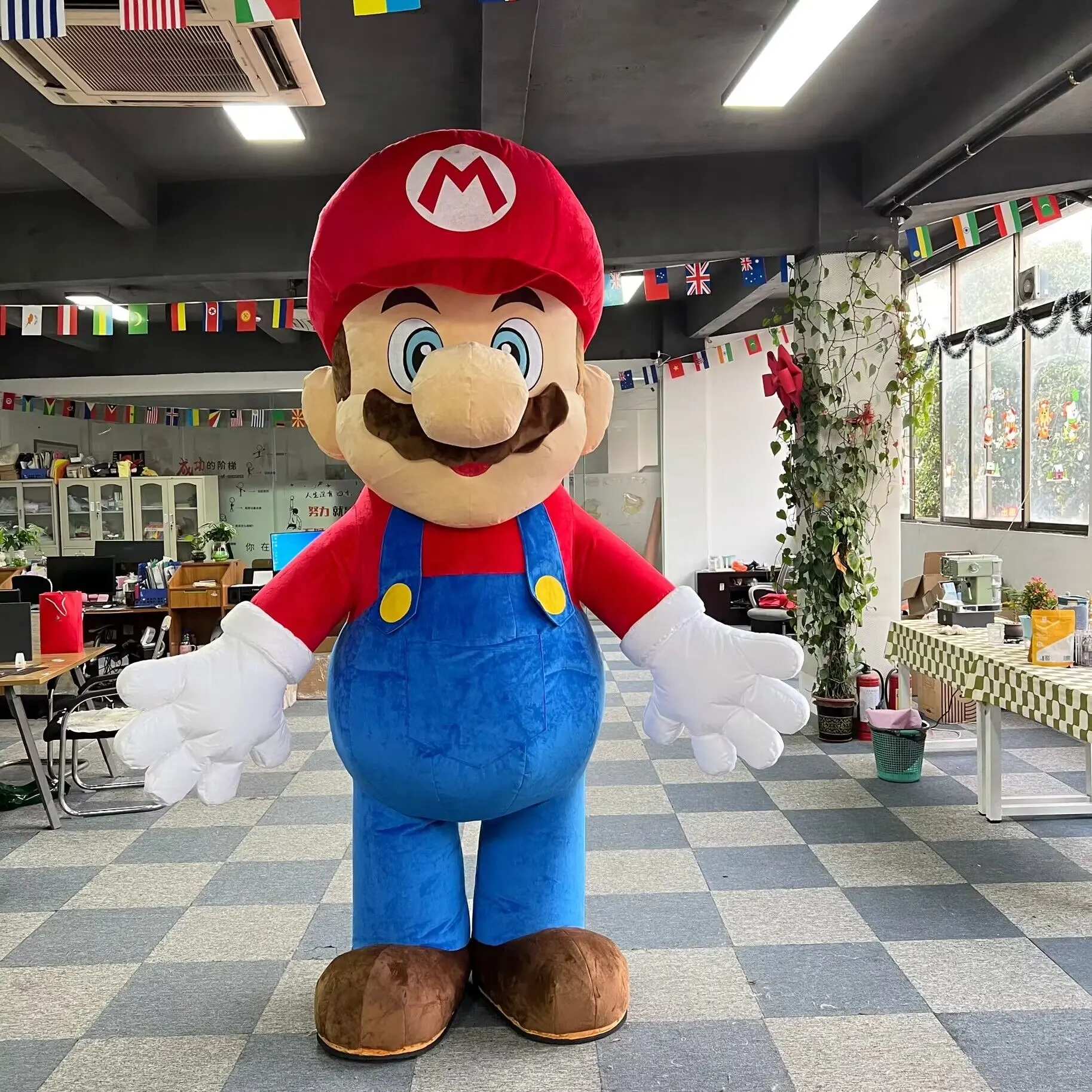 Funtoys MOQ 1 PIECE inflatable cartoon character super mario mascot costume for sale super mario costumes for holiday event