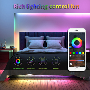 Schnelle Lieferung SMD 5050 intelligenter <span class=keywords><strong>RGB</strong></span> Cob-<span class=keywords><strong>LED</strong></span>-Lichtstreifen mit Fernbedienung