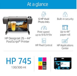 Büyük kapasiteli dijital büyük fotoğraf yazıcı H <span class=keywords><strong>P</strong></span> tasarım Jet Z6 44 inç renkli mürekkep <span class=keywords><strong>p</strong></span>üskürtmeli yazıcı