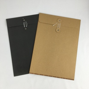 Benutzer definierte String-Verschluss umschläge Ordner Drucken Sie Ihr Logo Größe A4 String-Umschlag Kraft-Umschlag mit Knopf-und String-Verschluss - Product Image 2