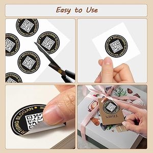 Custom QR <strong>Code</strong> Thank You Stickers, Design Your Image Logo Text Label Social Media Influencing Stickers for Business Activity - Product Image 6