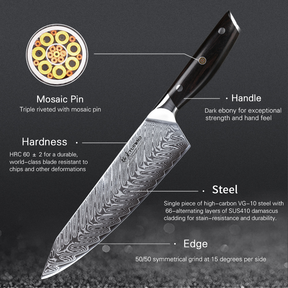 Hot Sale Classic 8 inch Damascus Kitchen Chef Knife