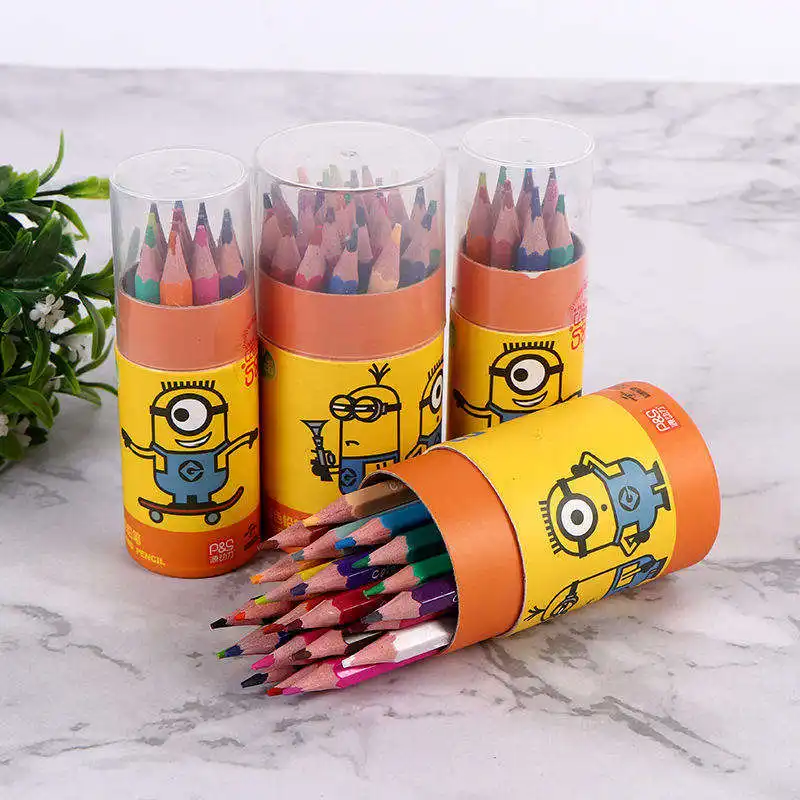 Manufacturer Wholesale Color Pencil in Paper Tube Color Pencil Paper Tube Set with Custom Logo