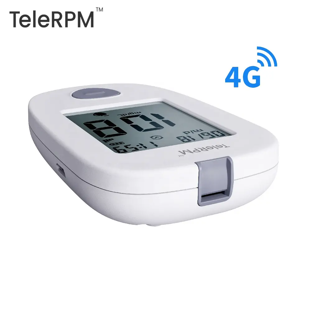 TeleRPM High-quality Cellular Home Medical BGM Device 4G Remote Monitoring Blood Glucose Meter with HCT Correction Technology