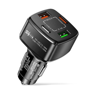 38W USB C Portable QC3.0 Car <strong>Charger</strong> Dual USB Auto Adapter Fast Charging Auto <strong>Charger</strong> 4 in 1 Car <strong>Charger</strong> - Product Image 1