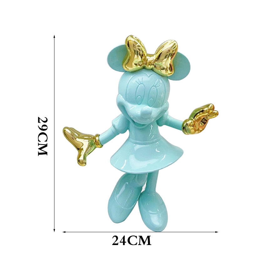 Minnie vert clair + doré 29cm