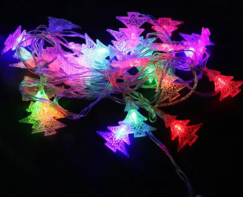 Venta caliente 5M RGB LED árbol de Navidad luces de cadena al aire libre multicolor LED luces de Navidad adornos navideños