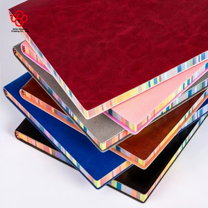 Wholesale Rainbow Edge Soft Leather PU <strong>Notebook</strong> A5/B5 Customized Logo 100-Page Inner Journal Notepad - Product Image 5