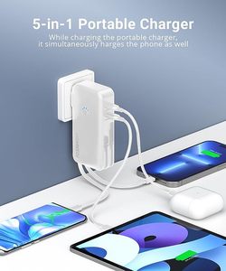 เครื่องชาร์จความจุขนาดใหญ่2025 mAh 16000mah สายเคเบิ้ลในตัวพกพาได้บางเฉียบ22.5W ชาร์จไฟได้อย่างรวดเร็ว10000mAh - Product Image 2