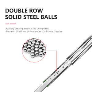 Kings tar Möbel Hardware 12 Zoll 14 Zoll Küchen schrank 3-fach Teleskop Kugellager Voll auszug Schubladen führungen - Product Image 4