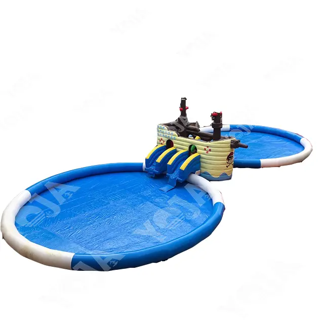 Inflatable Water Slide With Pool Land Water Park For Children And Adults