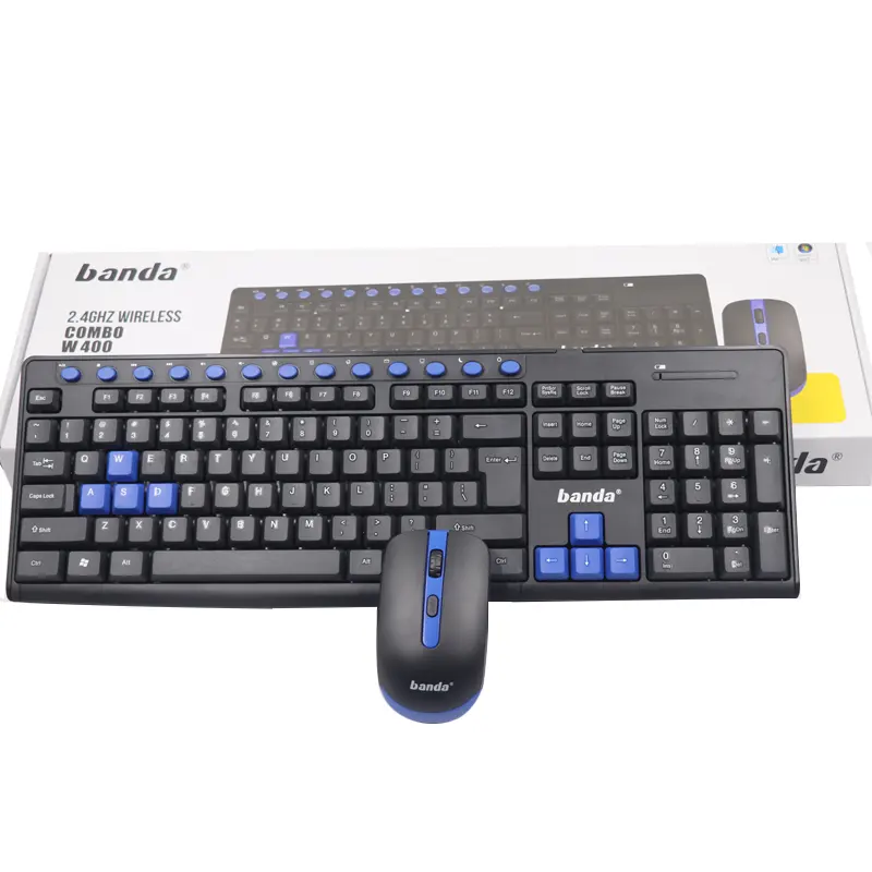 Good price fashion new design office basic wireless USB multimedia keyboard mouse combos