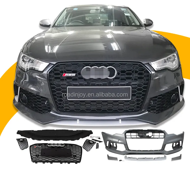 2012-2018 RS6ボディキットAudi A6 C7 C7.5自動修正高品質PP素材フロントバンパーグリル付き