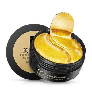 Yeni OEM SENANA 24k altın kapak özel etiket kristal uyku kollajen ipek göz maskesi - Product Image 1