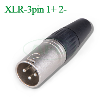 Connecteur XLR 3 broches 1+2-