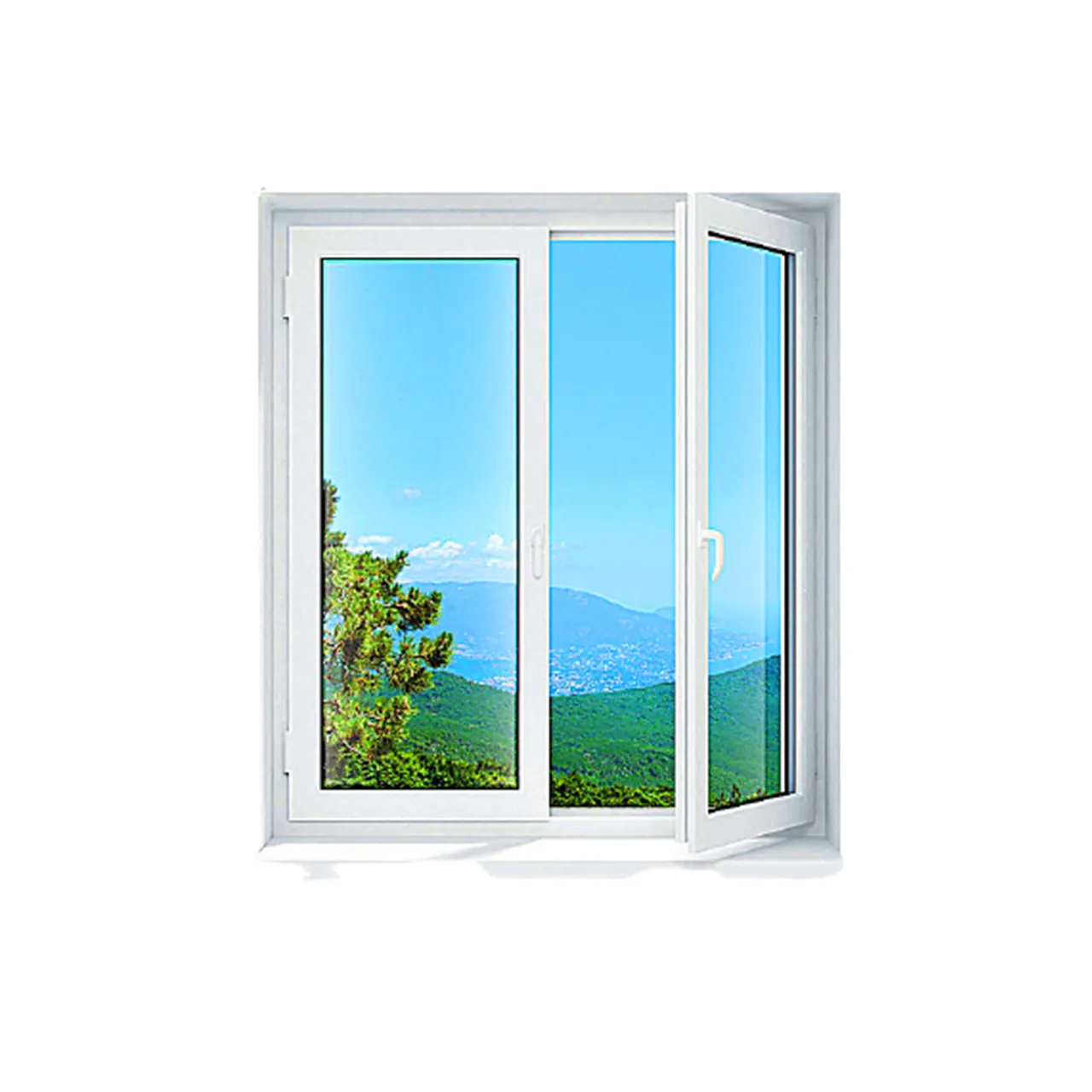 Pvc finestre a battente della finestra del vinile del vinile profili finestre in pvc polonia