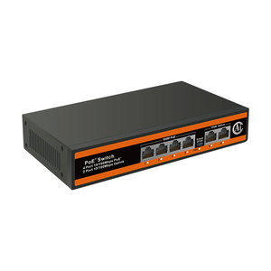 4*10/100Mbps POE พอร์ตเครือข่ายสวิตช์2*10/100Mbps พอร์ต Uplink สนับสนุน IEEE802.3af/AT PoE Switch - Product Image 2