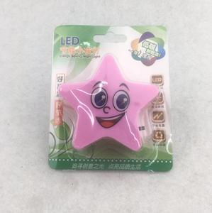 OEM W096 Cartoon Smiling <strong>Star</strong> <strong>LED</strong> SMD <strong>Mini</strong> Switch Plug in Small Wall Night Light Lamp with 0.6W and 110V or 220V for Bedroom - Product Image 5