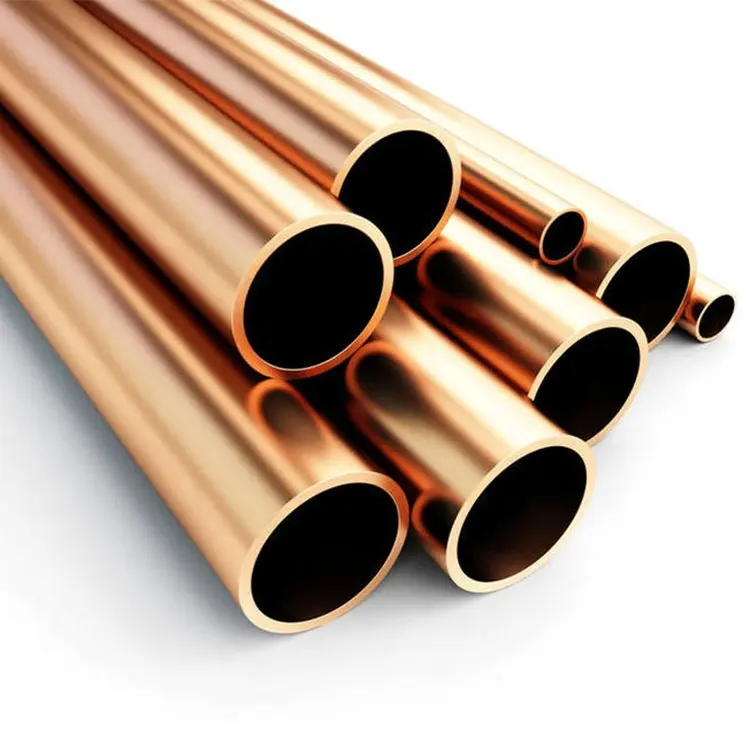 Tubo de cobre AC 12000 7mm 99-99.99% 12000btu 18000btu sem costura tubo de cobre para ar condicionado redondo preço por kg