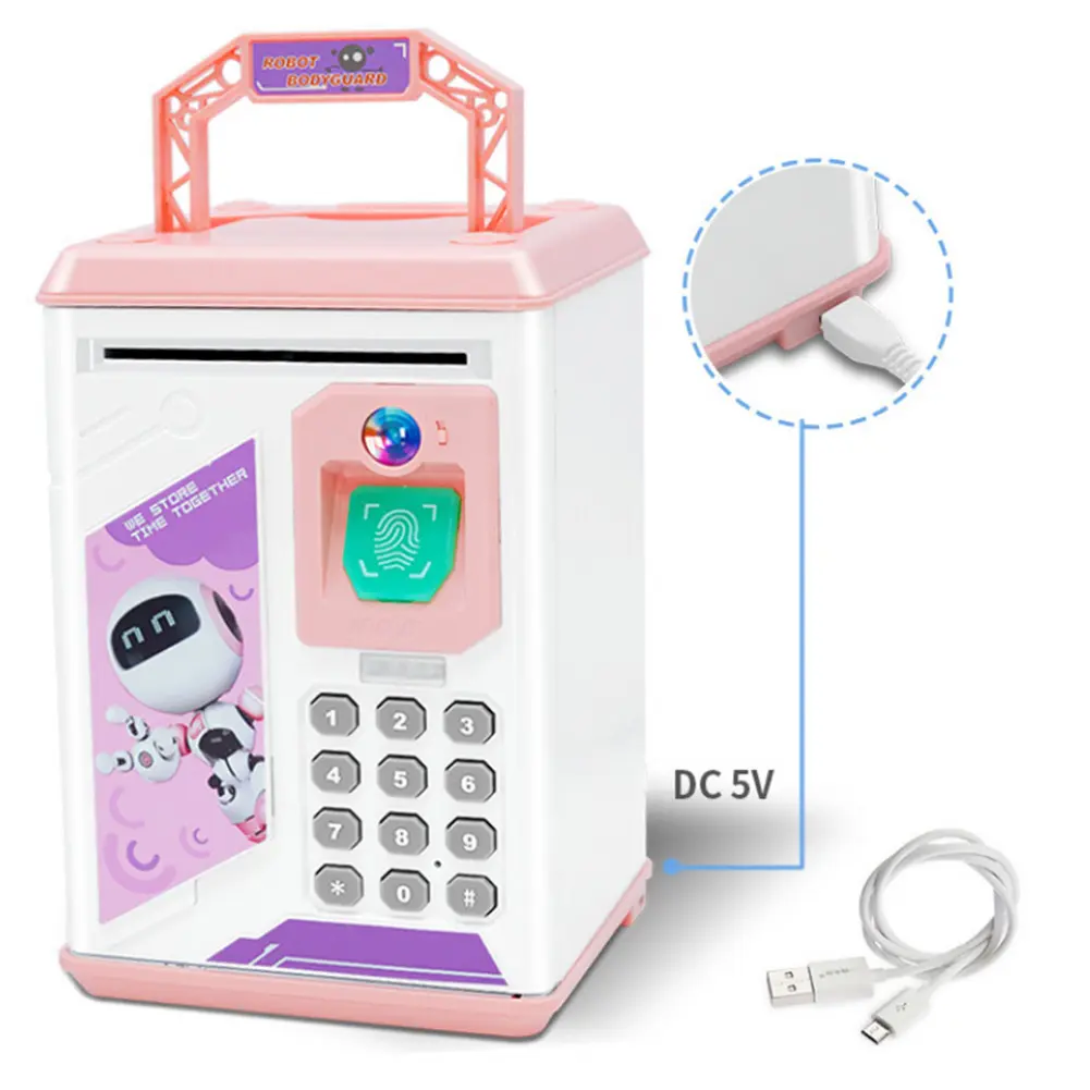 Fabricante de brinquedos de plástico, personalizado mult-color atm cofre caixa de dinheiro brinquedo dinheiro