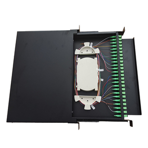 Factory Made Drawer Type Odf 24 Core Fiber Optic Distribution Frame Box <strong>With</strong> Splice Cassette SC/UPC - Product Image 1