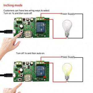 EWeLinkスマートリモコンWifiワイヤレススイッチモジュール1CHDC 12V 32V AC220VインチングセルフロックWIFI受信10Aリレー - Product Image 3
