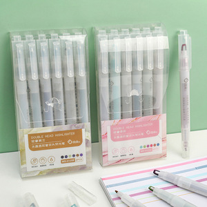 Resaltador creativo de doble cabeza, rotulador de 6 colores, juego de Resaltadores DIY - Product Image 3