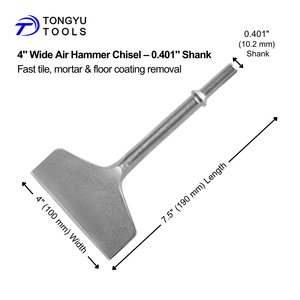 Khí nén búa đục-4 "lưỡi rộng, 0.401" Chân, một mảnh công cụ giả mạo cho gạch thinset keo dính & loại bỏ vữa - Product Image 2
