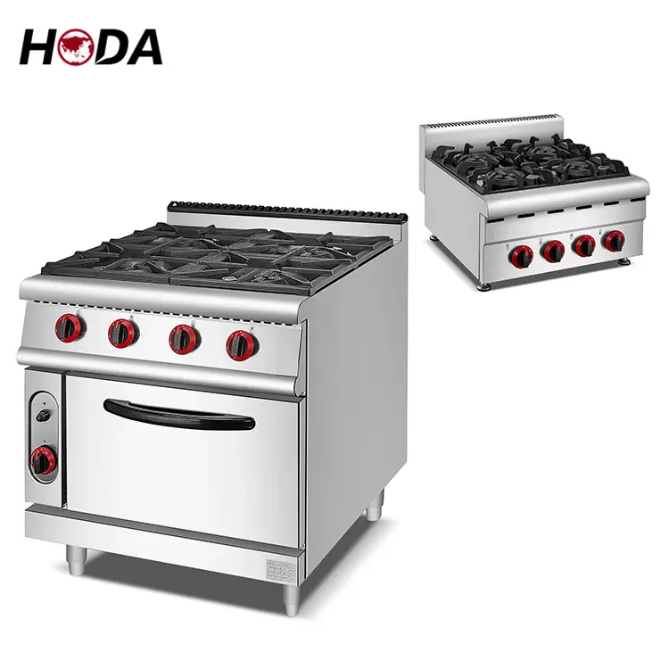 Chino italiano profesional 4 estufas de gas cocina libre de gas con cocina 2 hornos y vitrocerámica 220v cocina