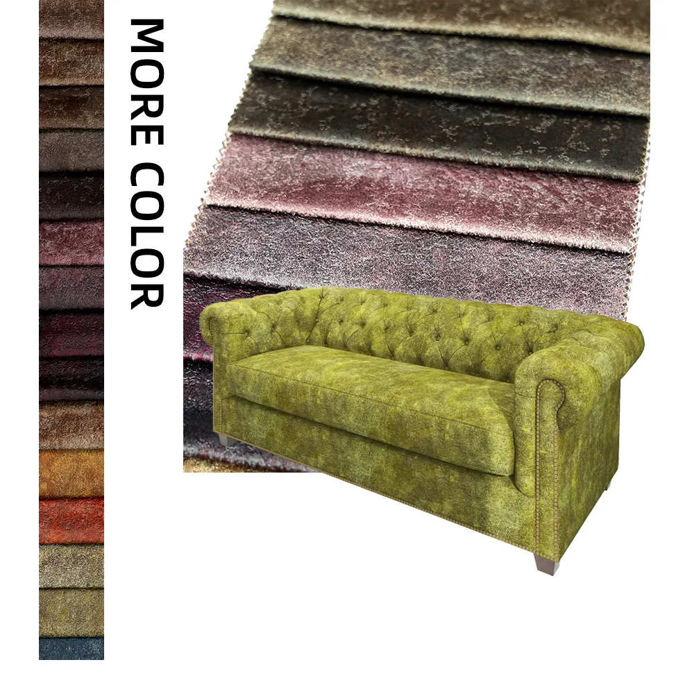 OKL25127 nouveau tissu de rembourrage de canapé de salon jiaxing le plus populaire pour meubles en velours de style européen