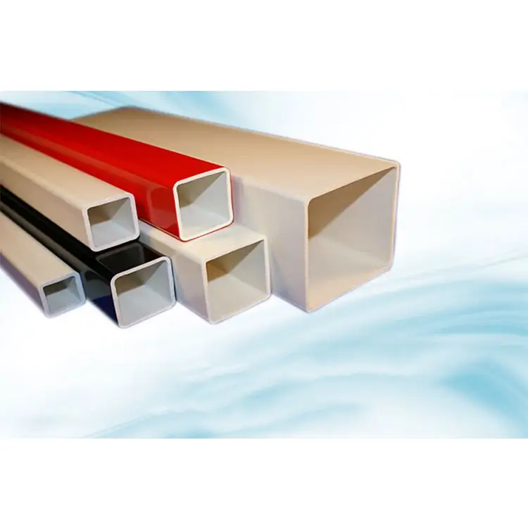 Tubi rettangolari quadrati in plastica PVC cina tubi in plastica per l'edilizia